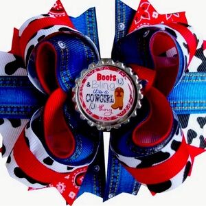 Cowgirl and Patriotic Bow
